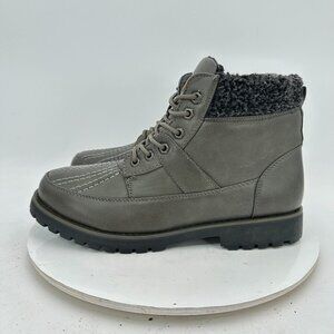 Vikings Trailblazers Men Sz 10M Gray Insulated Leather Oil Resistant Hiking Boot